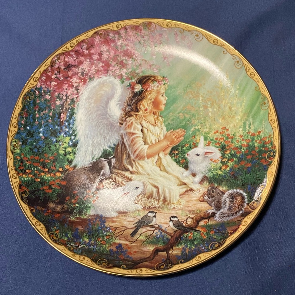 Decorative Plate with Garden Blessings Design